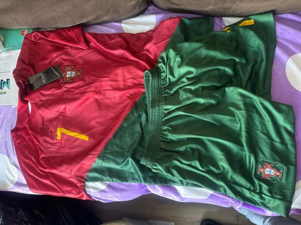 Portugal Ronaldo #7 Youth Kids Medium Jersey And Shorts. Brand New With Tags